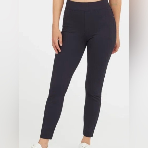 SPANX Pants - NWT Spanx Perfect Fit Ponte Ankle Pant Navy Blue 20202R size XS career casual